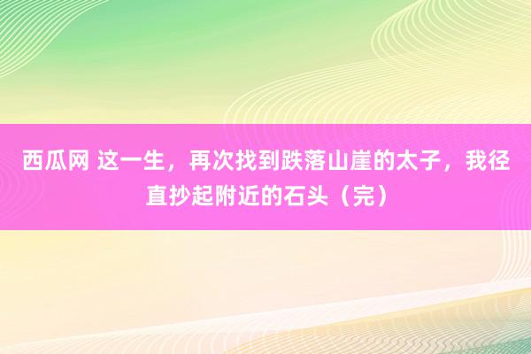 西瓜网 这一生，再次找到跌落山崖的太子，我径直抄起附近的石头（完）