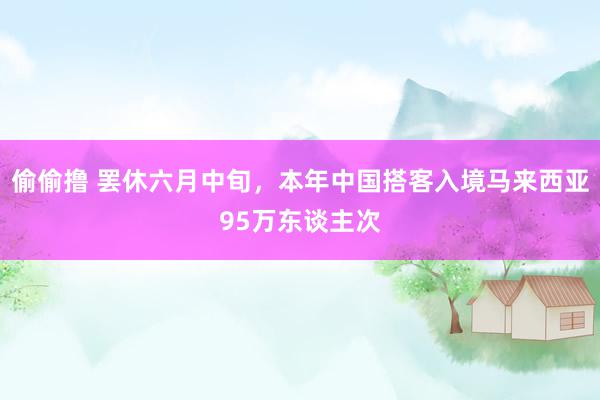 偷偷撸 罢休六月中旬，本年中国搭客入境马来西亚95万东谈主次