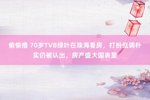 偷偷撸 70岁TVB绿叶在珠海看房，打扮低调朴实仍被认出，房产盛大国表里