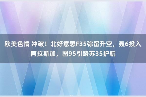 欧美色情 冲破！北好意思F35弥留升空，轰6投入阿拉斯加，图95引路苏35护航