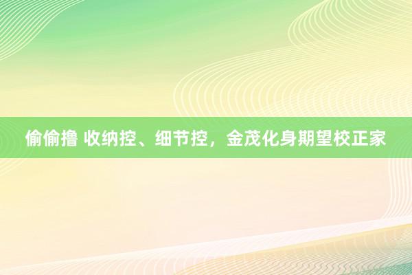 偷偷撸 收纳控、细节控，金茂化身期望校正家