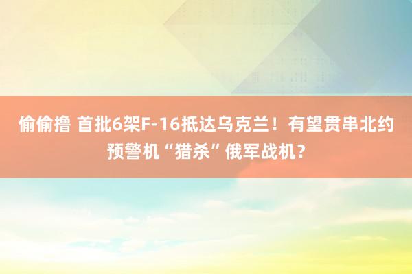 偷偷撸 首批6架F-16抵达乌克兰！有望贯串北约预警机“猎杀”俄军战机？