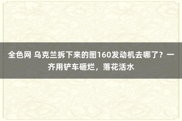 全色网 乌克兰拆下来的图160发动机去哪了？一齐用铲车砸烂，落花活水