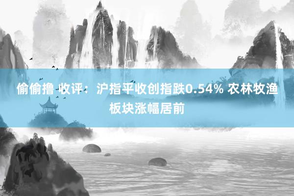 偷偷撸 收评：沪指平收创指跌0.54% 农林牧渔板块涨幅居前