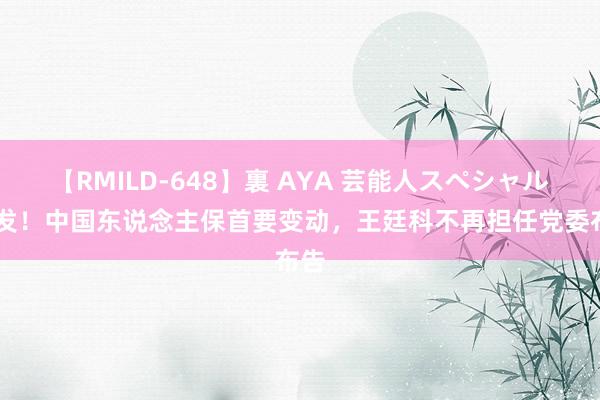 【RMILD-648】裏 AYA 芸能人スペシャル 突发！中国东说念主保首要变动，王廷科不再担任党委布告