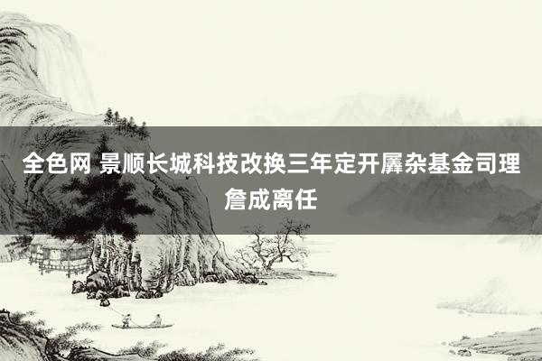 全色网 景顺长城科技改换三年定开羼杂基金司理詹成离任