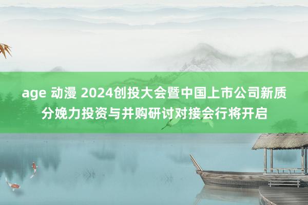 age 动漫 2024创投大会暨中国上市公司新质分娩力投资与并购研讨对接会行将开启