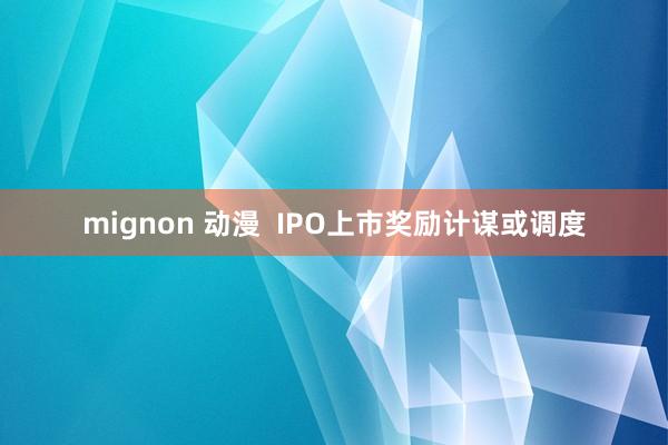 mignon 动漫  IPO上市奖励计谋或调度